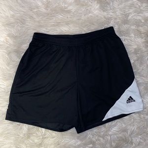 Adidas long medium athletic black shorts